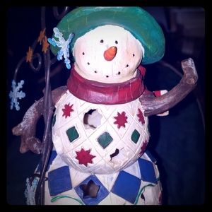 Ceramic snowman light